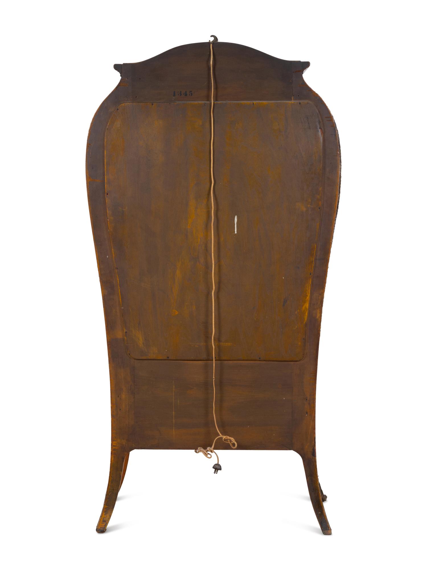 A Louis XV Style Gilt Bronze Mounted Vernis Martin Vitrine Cabinet