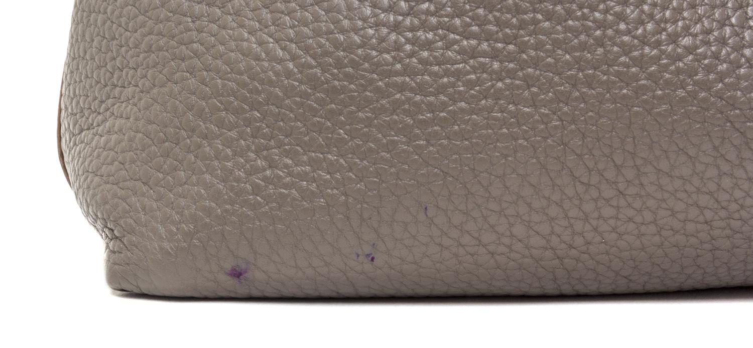 An Hermes Etoupe/Ebene 45cm Taurillon Clemence Double Sens Tote, 17.5" x 15.5" x 5".