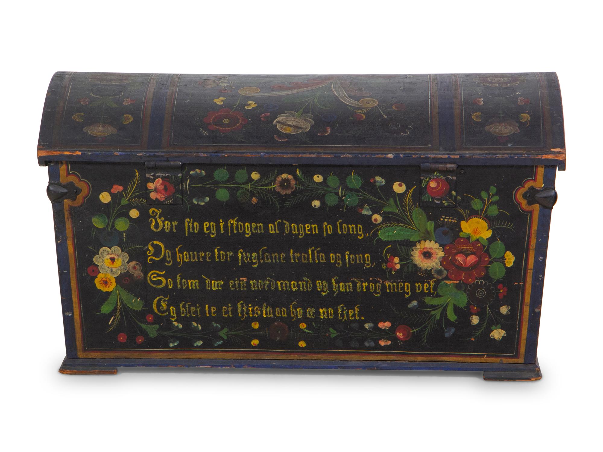 A Norwegian Painted Blanket Chest