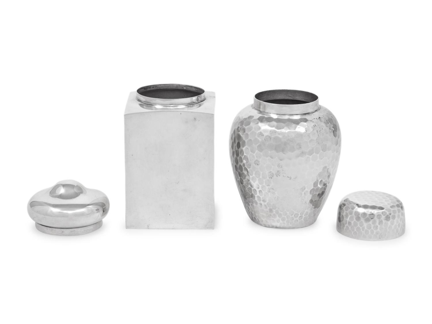 An American Silver Tea Caddy