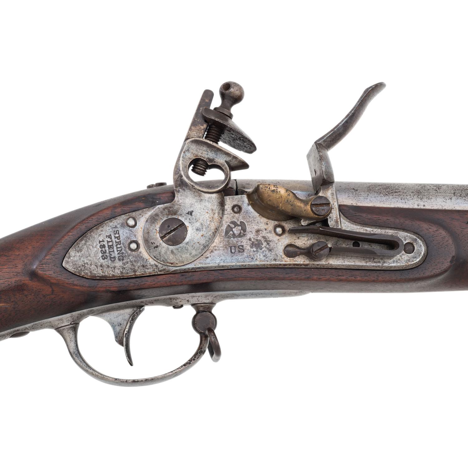 U.S. Model 1822/28 (1816 Type III) Flintlock Musket by Springfield with Bayonet