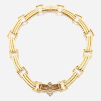 A diamond and gold necklace