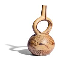 A Moche Fine Line Stirrup Vessel