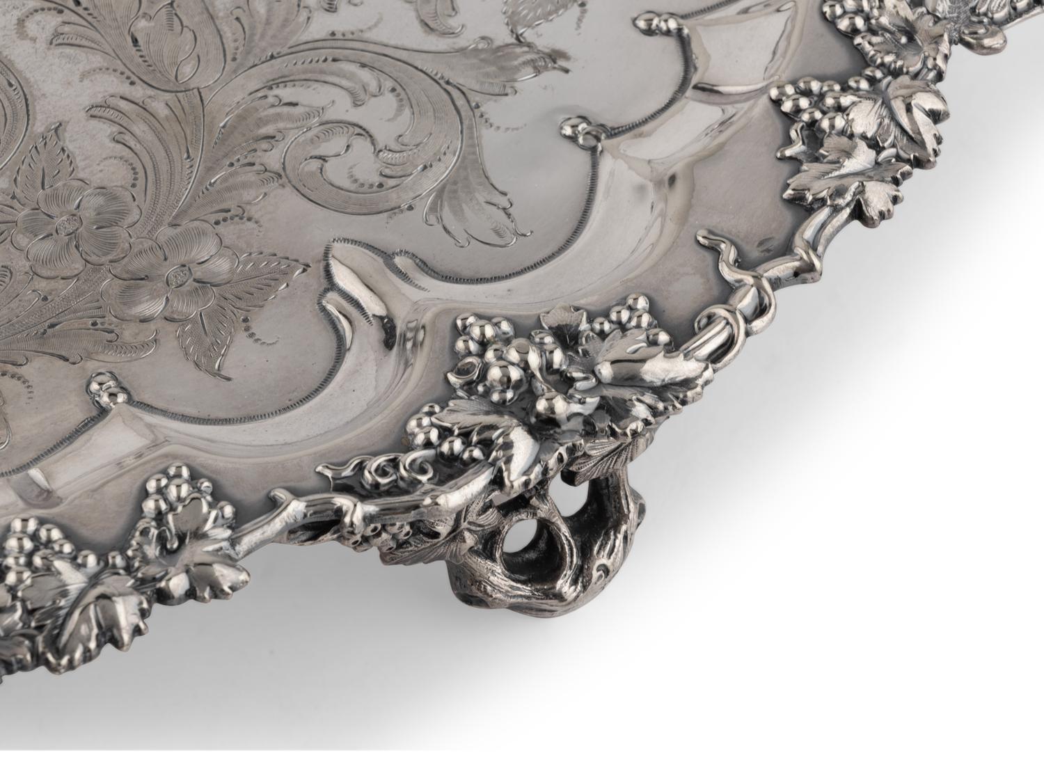 Three Silver-Plate Serving Trays