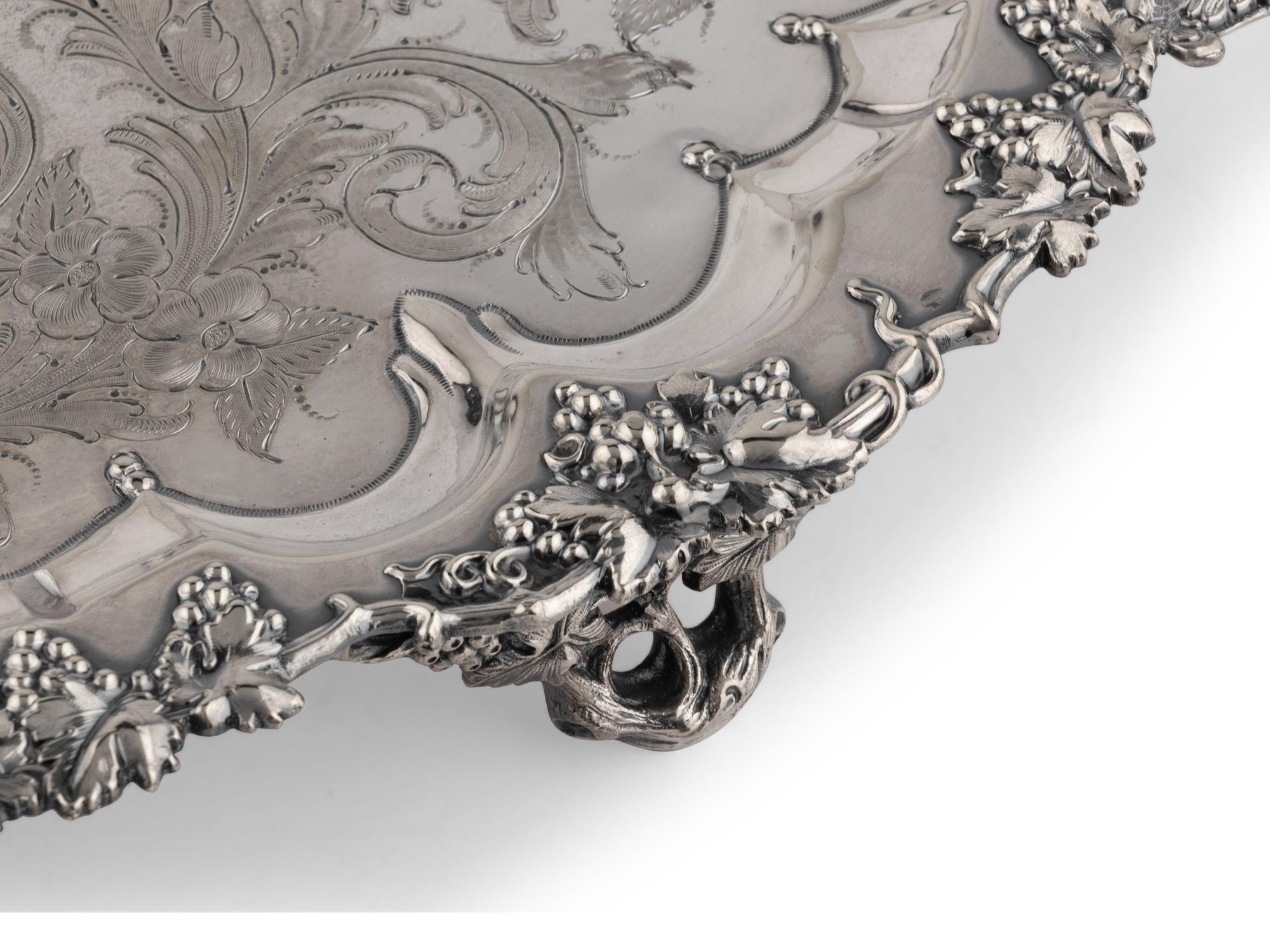 Three Silver-Plate Serving Trays