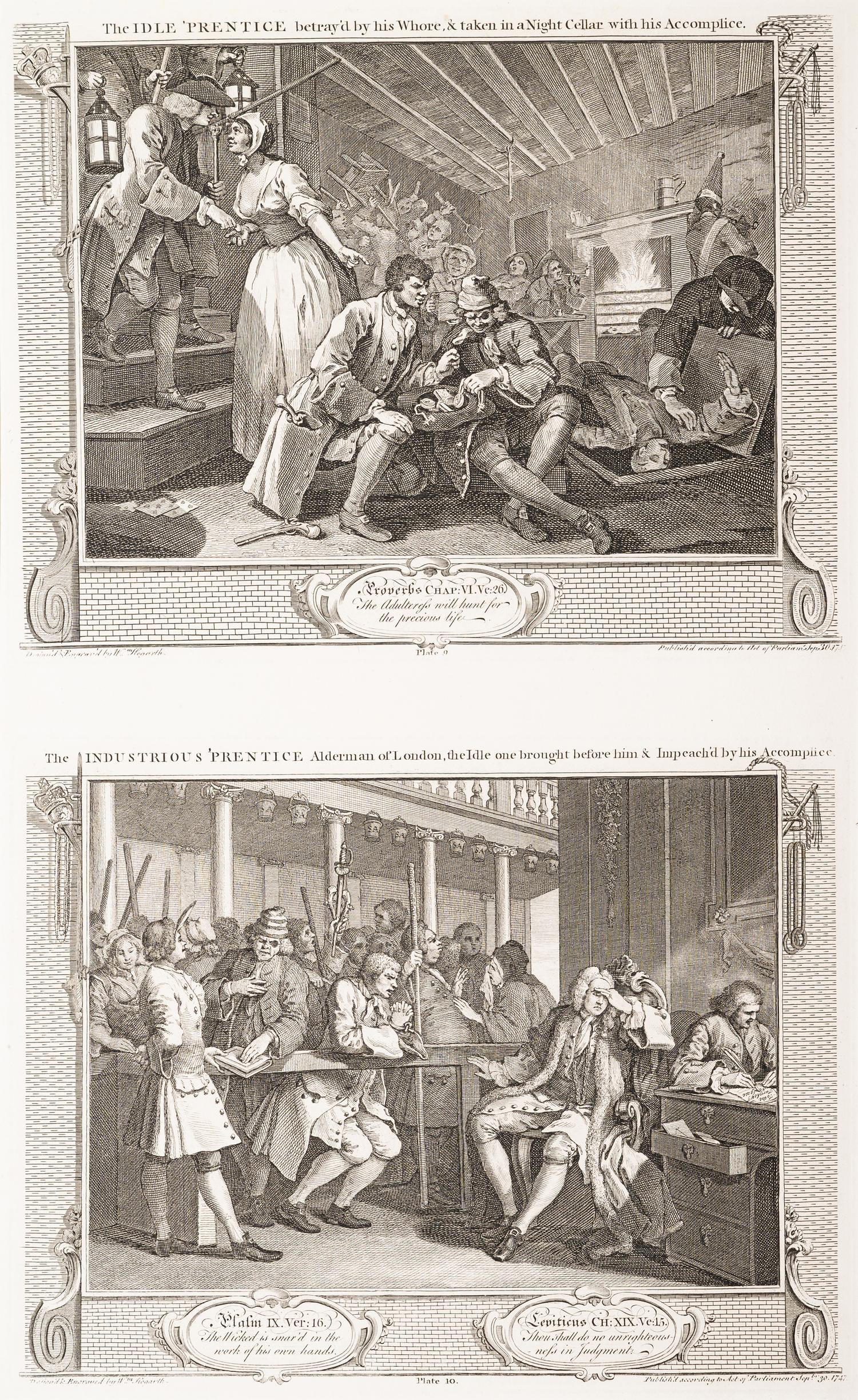 Industry and Idleness (the complete set of 12 prints)