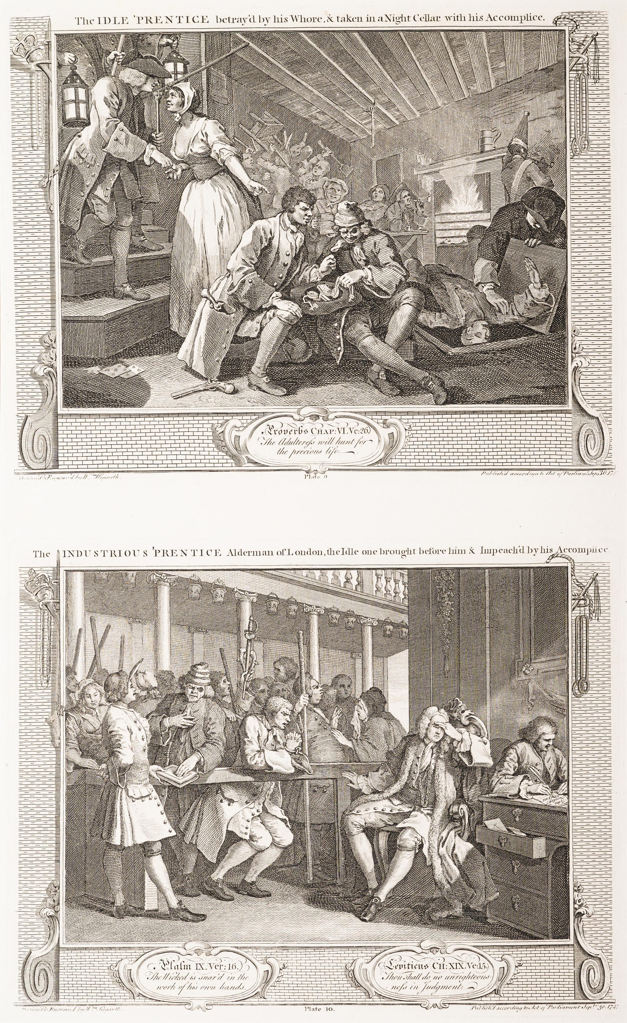 Industry and Idleness (the complete set of 12 prints)