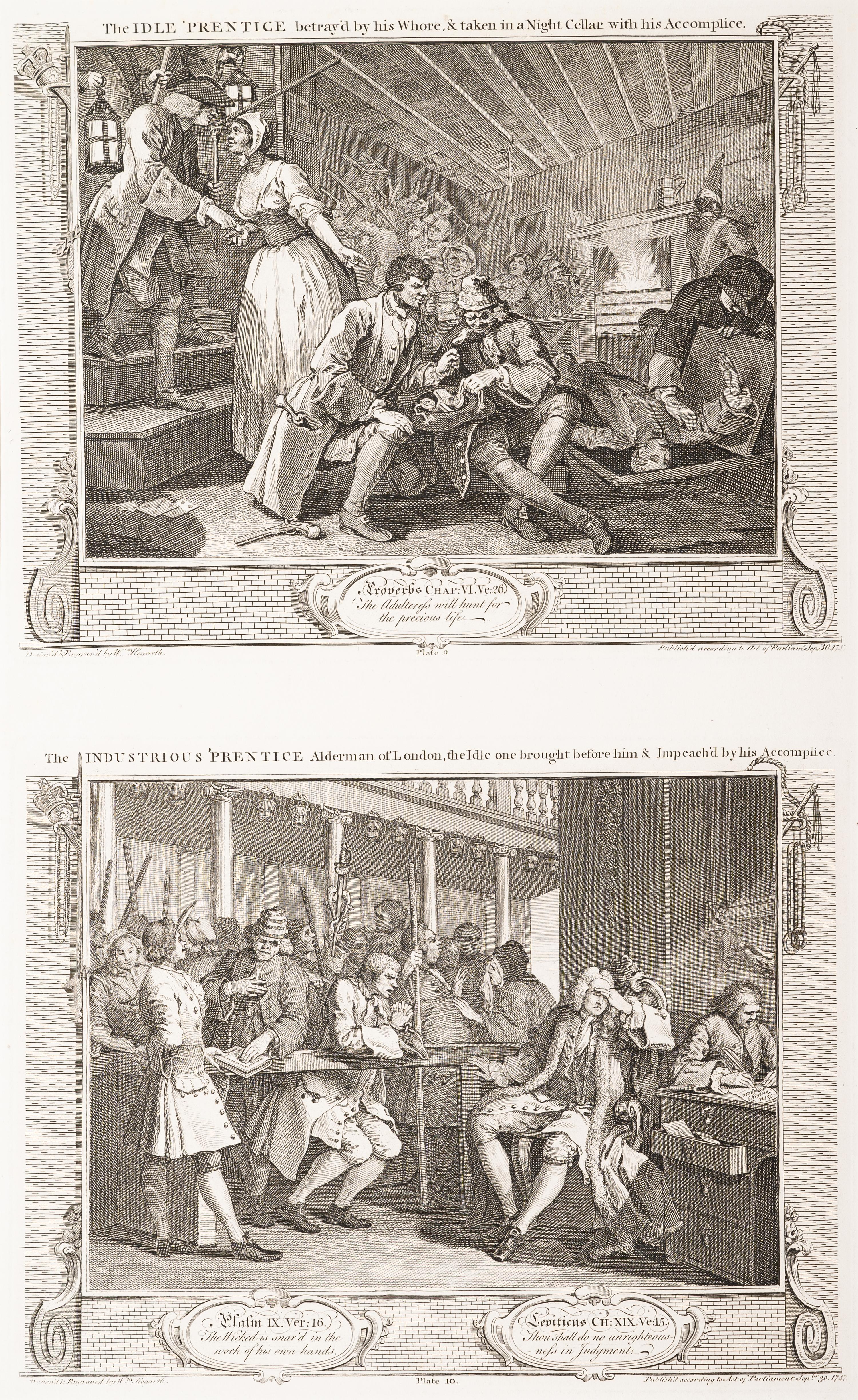 Industry and Idleness (the complete set of 12 prints)