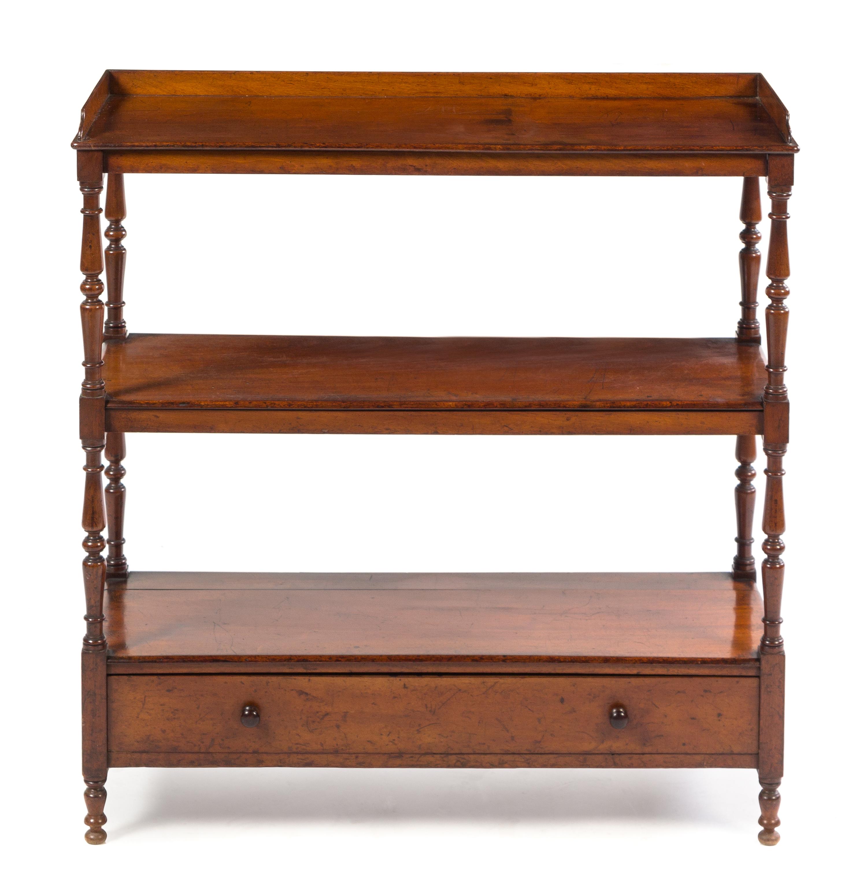 An American Mahogany Etagere Height 34 3/8 x width 32 7/8 x depth 12 inches. — LIKELY EARLY 19TH CENTURY