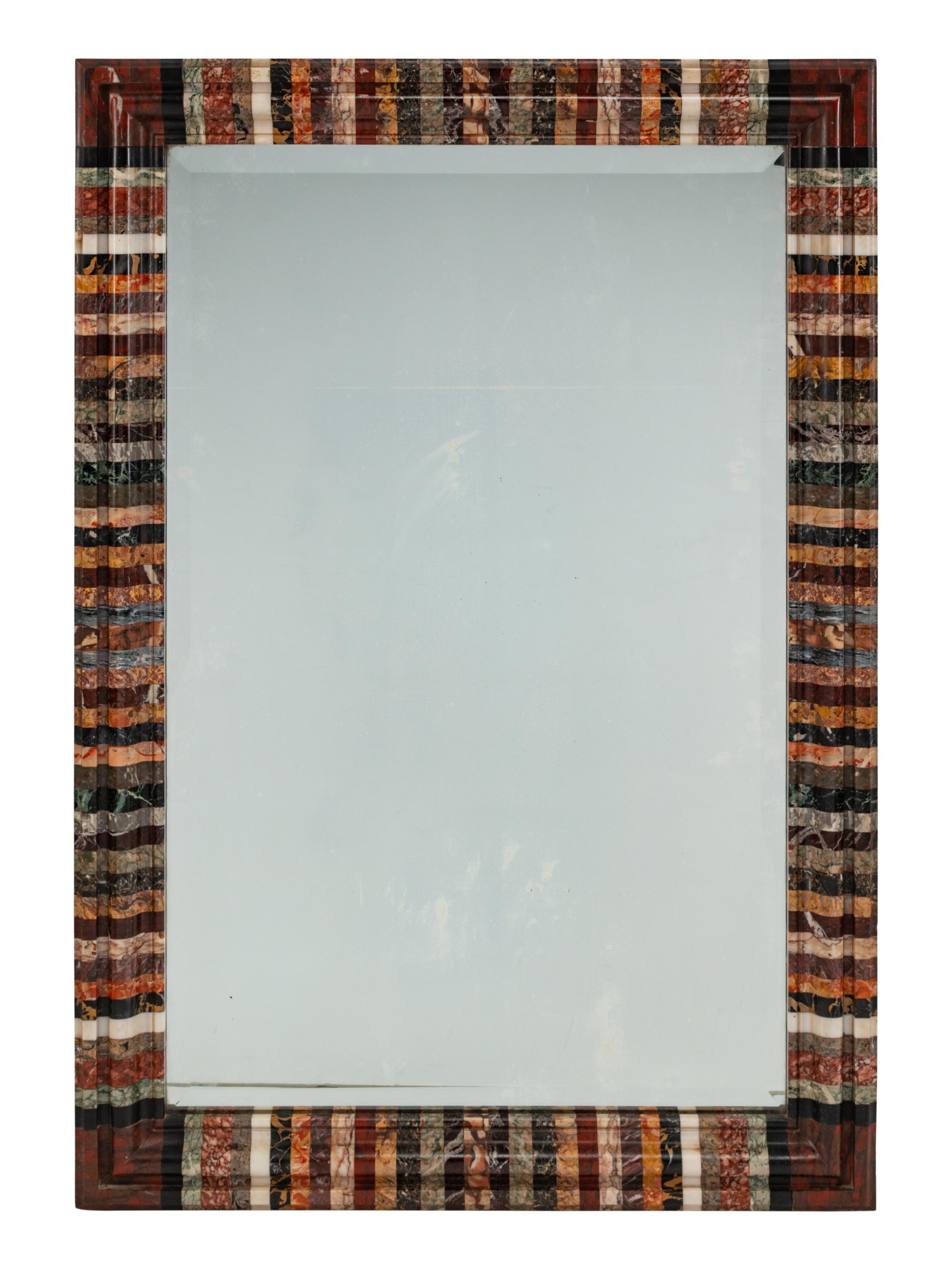 An Italian Grand Tour Style Specimen Marble Mirror