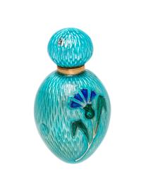 A Yellow Gold and Enamel Perfume Bottle Pendant,
