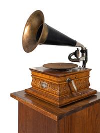 A German Gramophone Company "Victor A" and Base Cabinet
