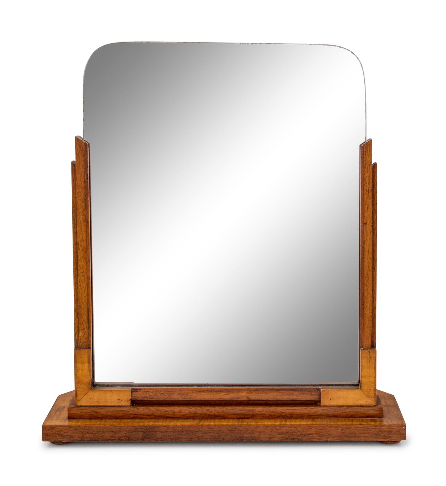 An Art Deco Satinwood Table Mirror