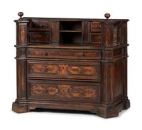 An Italian Baroque Style Walnut Desk