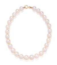 CULTURED SOUTH SEA PEARL AND DIAMOND NECKLACE