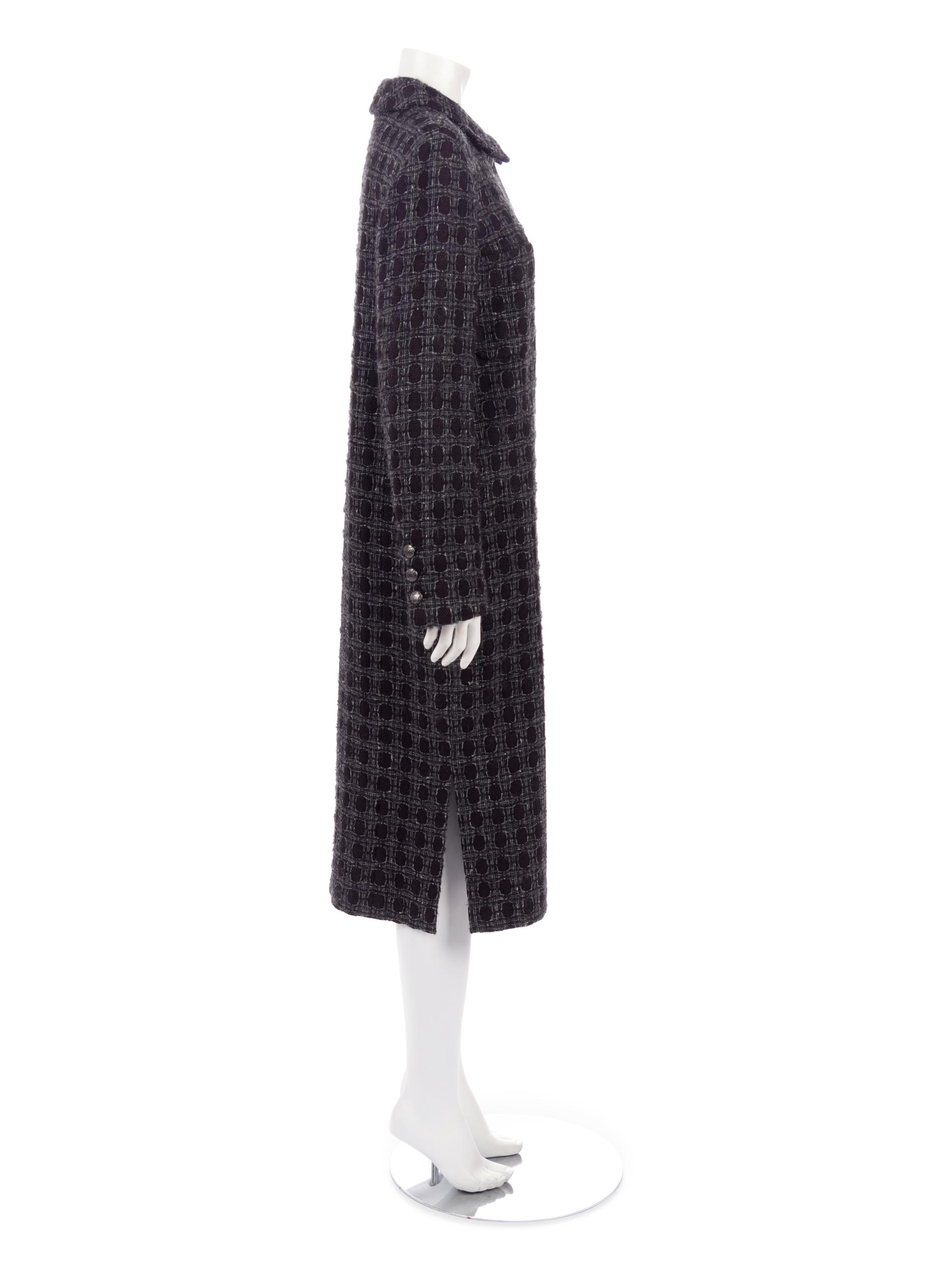 Chanel Figured Tweed Coat, Fall 2014