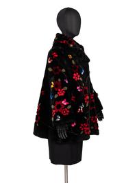 Zuki Sheared Beaver Jacket with Mink Intarsia, 1980-90s