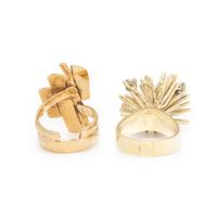Diamond Ring and Yellow Gold Ring