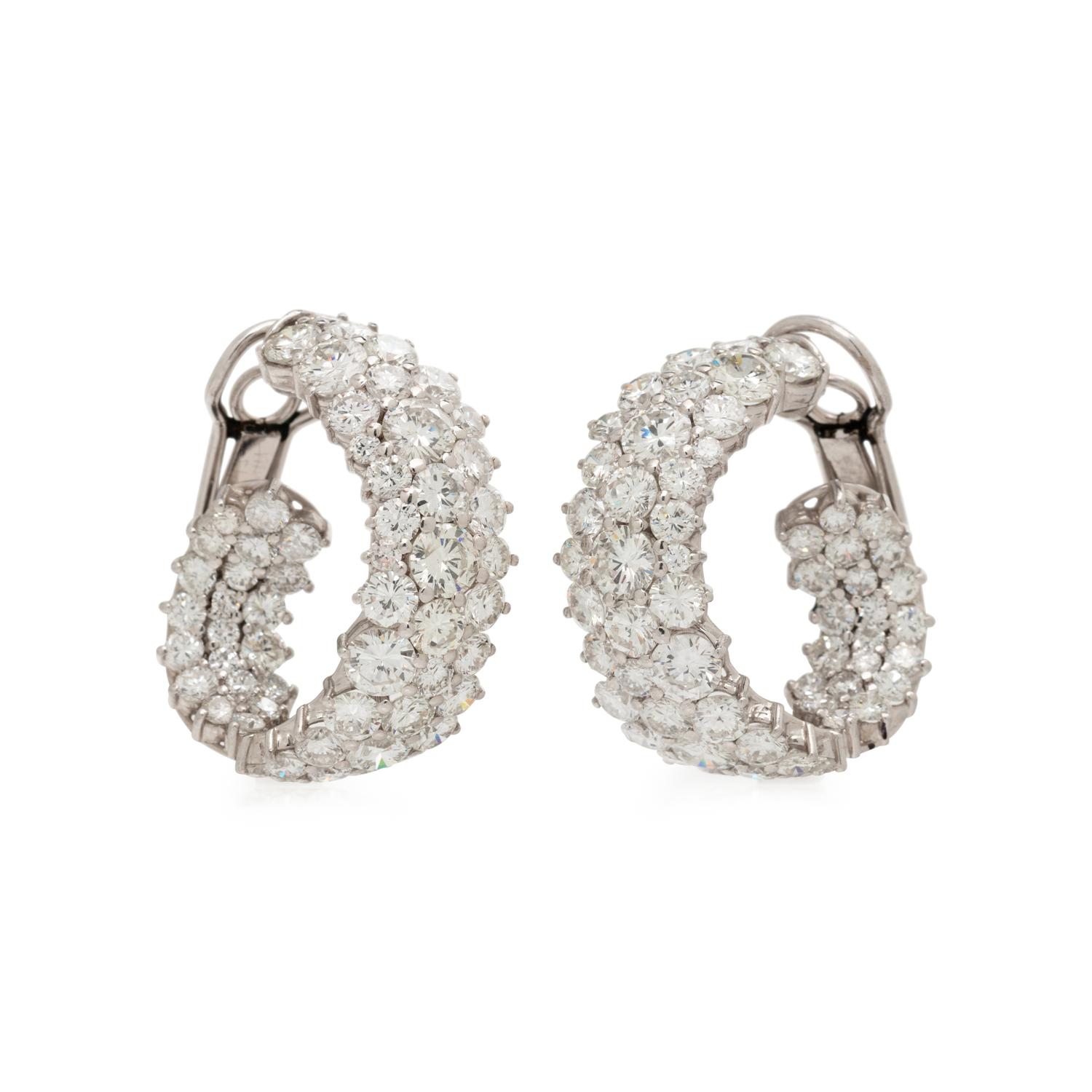 DIAMOND AND PLATINUM EARRINGS