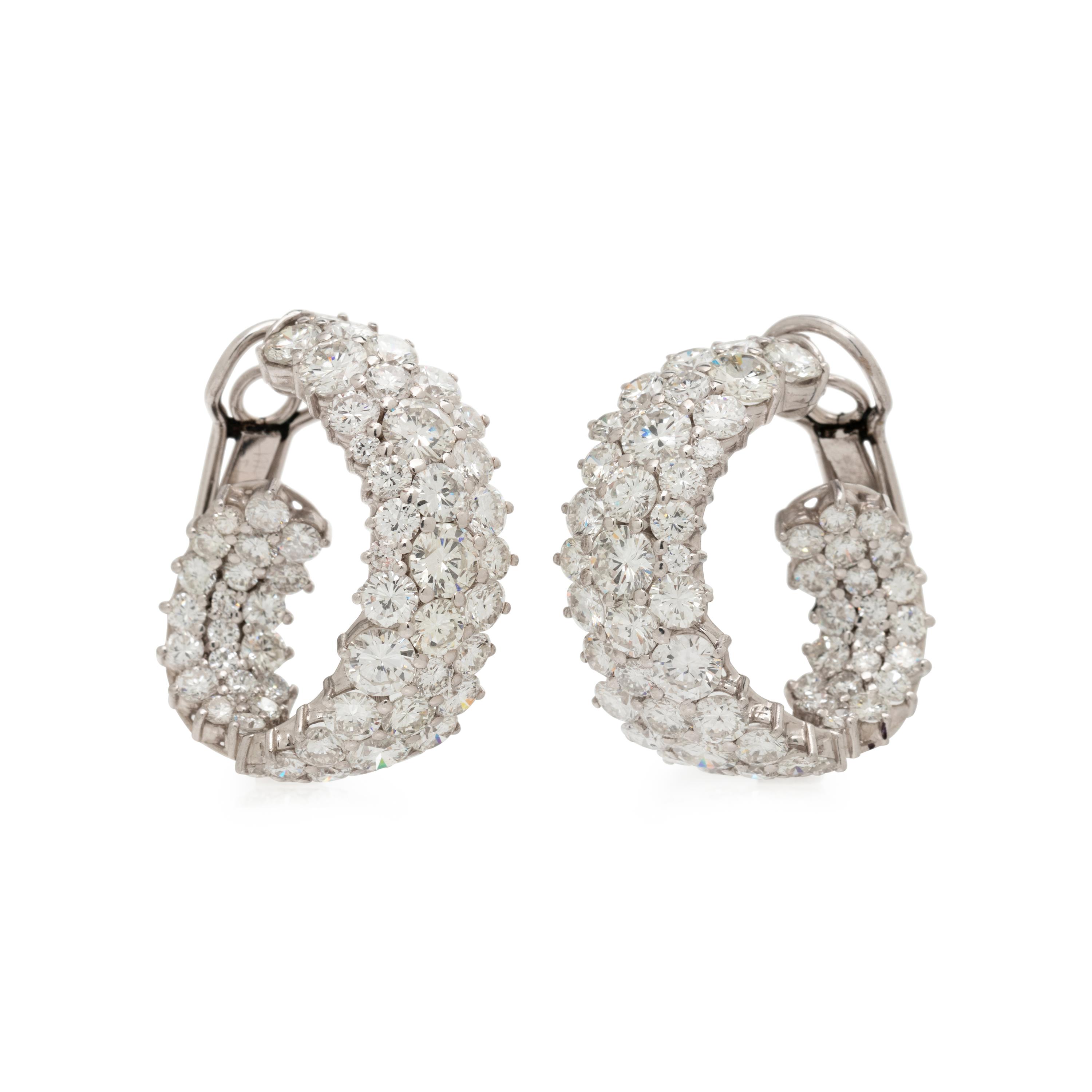DIAMOND AND PLATINUM EARRINGS