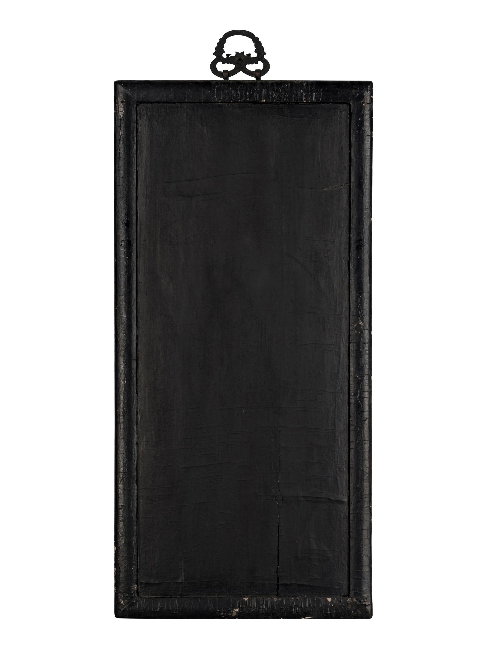 A Chinese Carved and Painted Lacquered Coromandel Hanging Screen, Kangxi Period — 清康熙 款彩楊柳飛燕圖掛屏