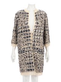 Oscar de la Renta Bouclé Applique on Net Jacket, Resort 2007