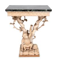 A George II Style Stripped Wood Monkey Console