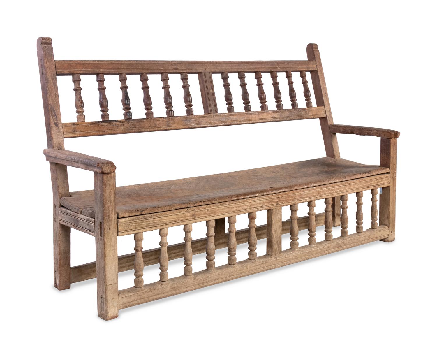 A Peruvian Colonial Hardwood Bench