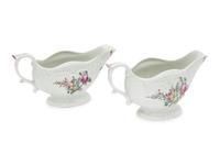 A Pair of Liverpool Porcelain Sauceboats