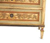 A Louis XVI Style Painted Pine Two Drawer Commode
