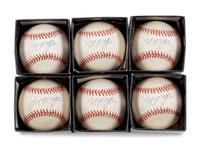 A Group of Six Joe Morgan Signed Baseballs,