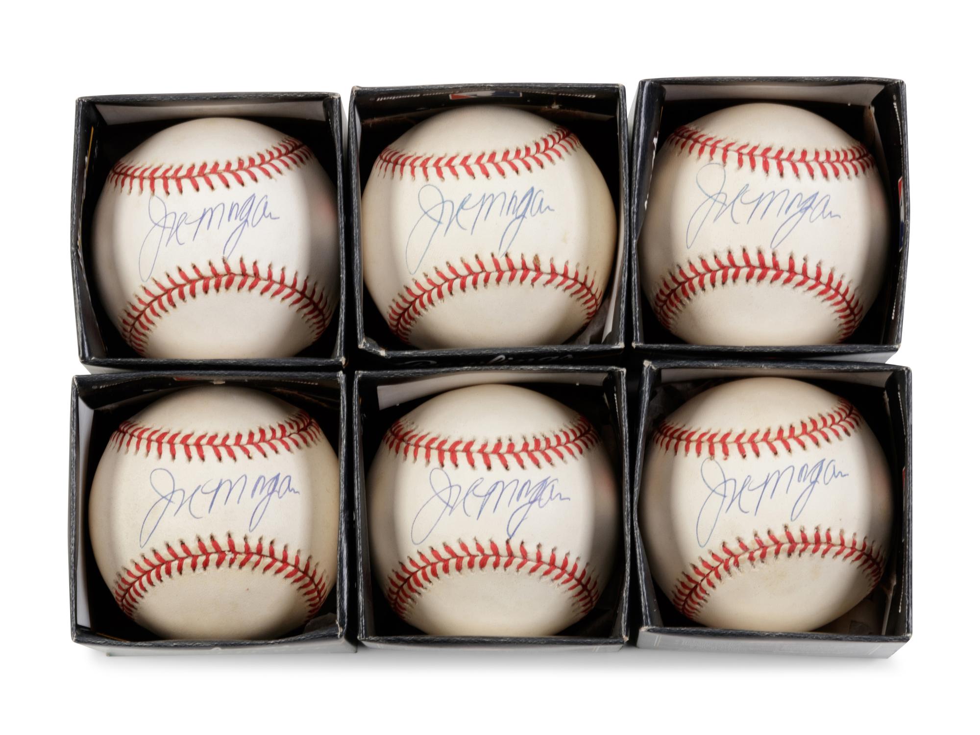 A Group of Six Joe Morgan Signed Baseballs,