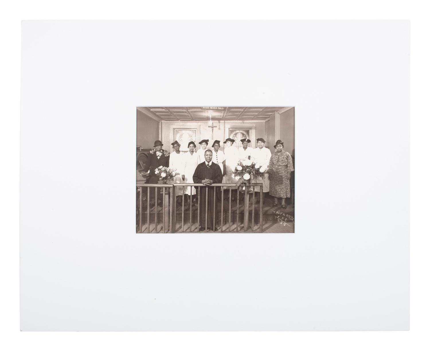 [EARLY PHOTOGRAPHY]. Church Group, 1938 . New York, NY: G.G.G. Photo Studio, operated by noted Harlem photographer James VANDERZEE (1886-1983).