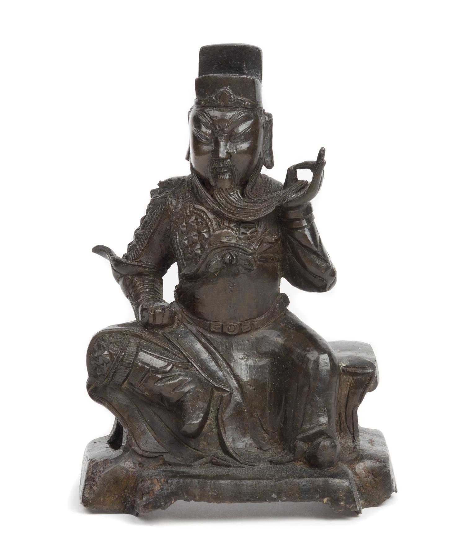 A Bronze Figure of Guandi Height 9 inches. — 19TH CENTURY