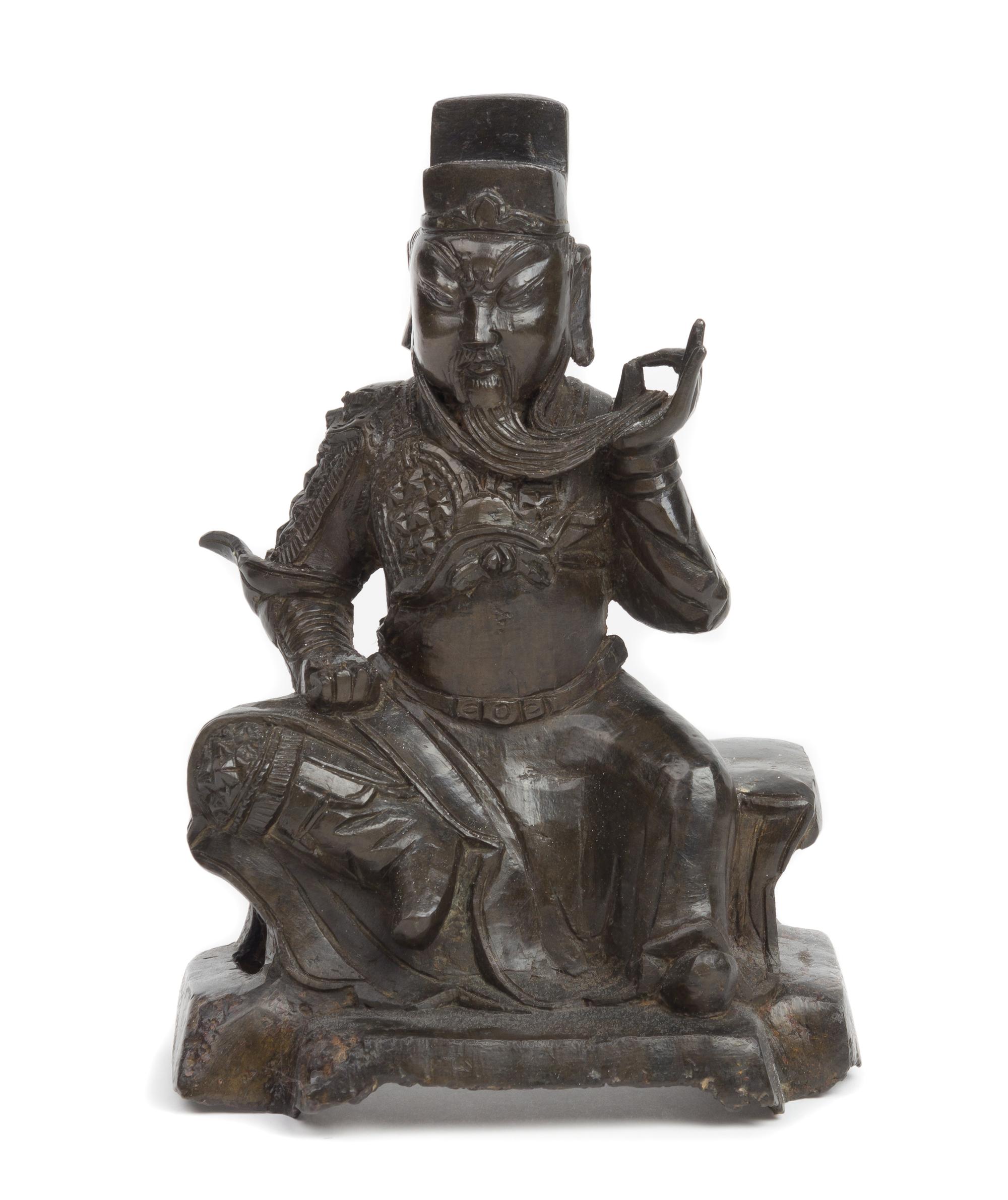 A Bronze Figure of Guandi Height 9 inches. — 19TH CENTURY