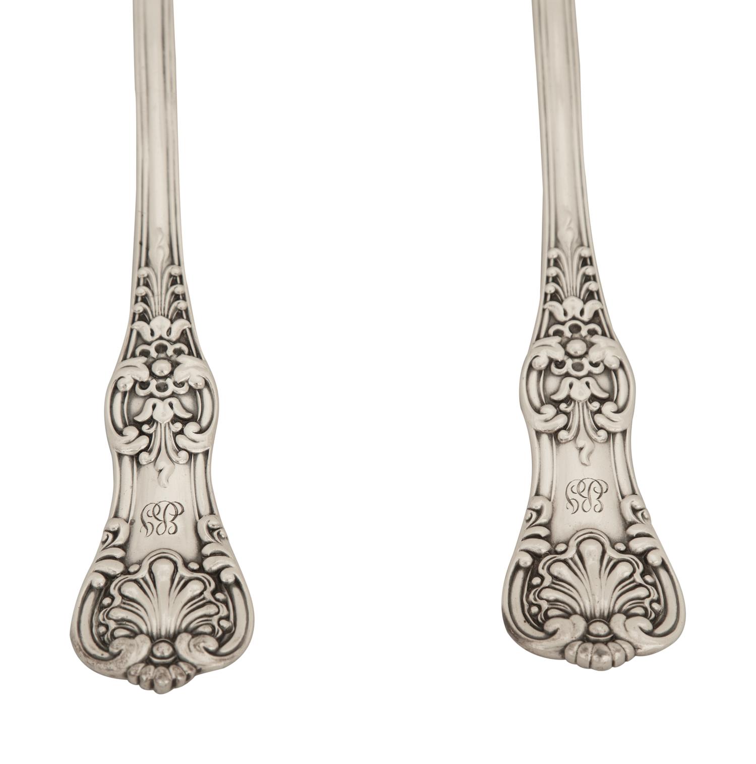 A Tiffany and Co. English King Silver Salad Set