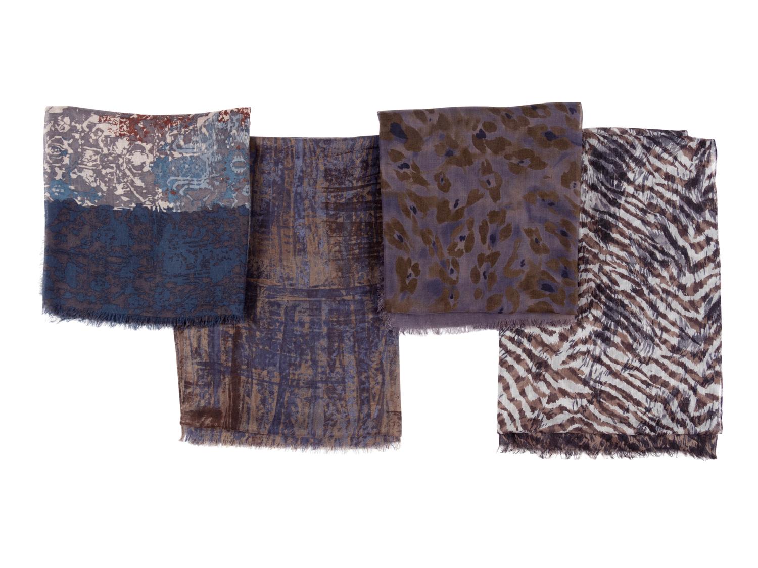 Four Loro Piana Sheer Cashmere/Silk Blend Scarves