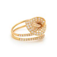 ANITA KO, YELLOW GOLD AND DIAMOND CALLA LILY RING