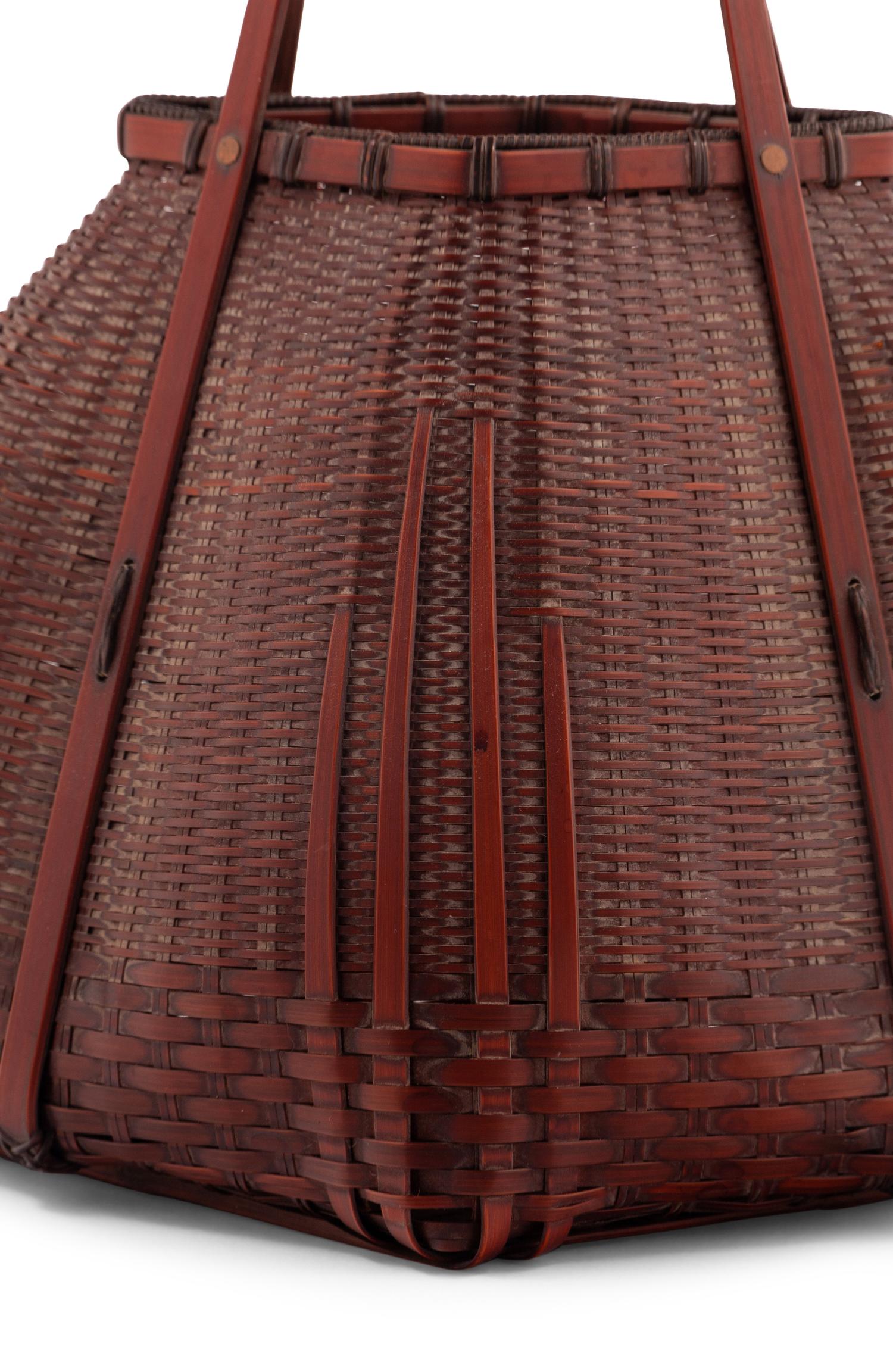 A Japanese Bamboo Ikebana Basket