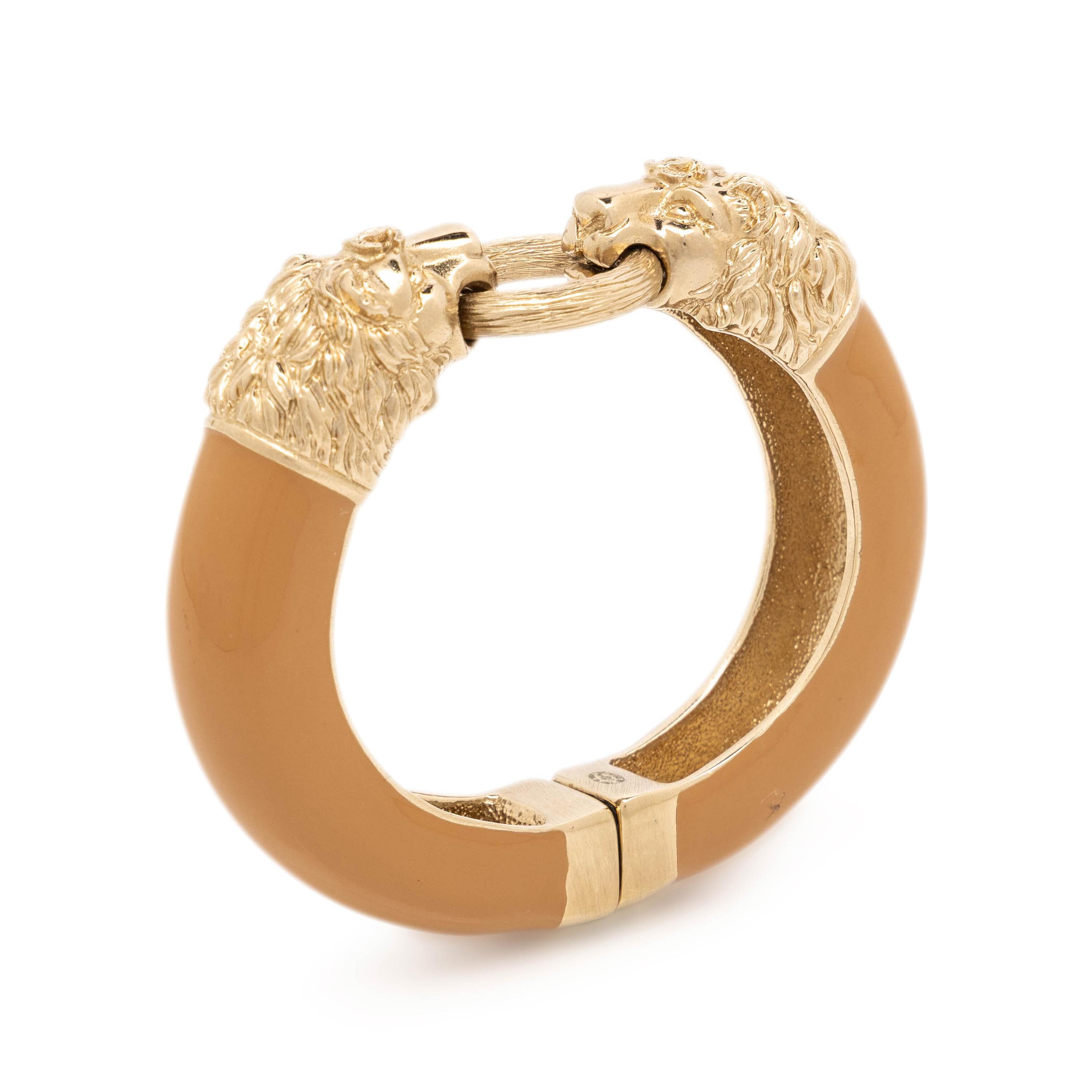 Chanel, Double Lion's Head Cuff Bracelet