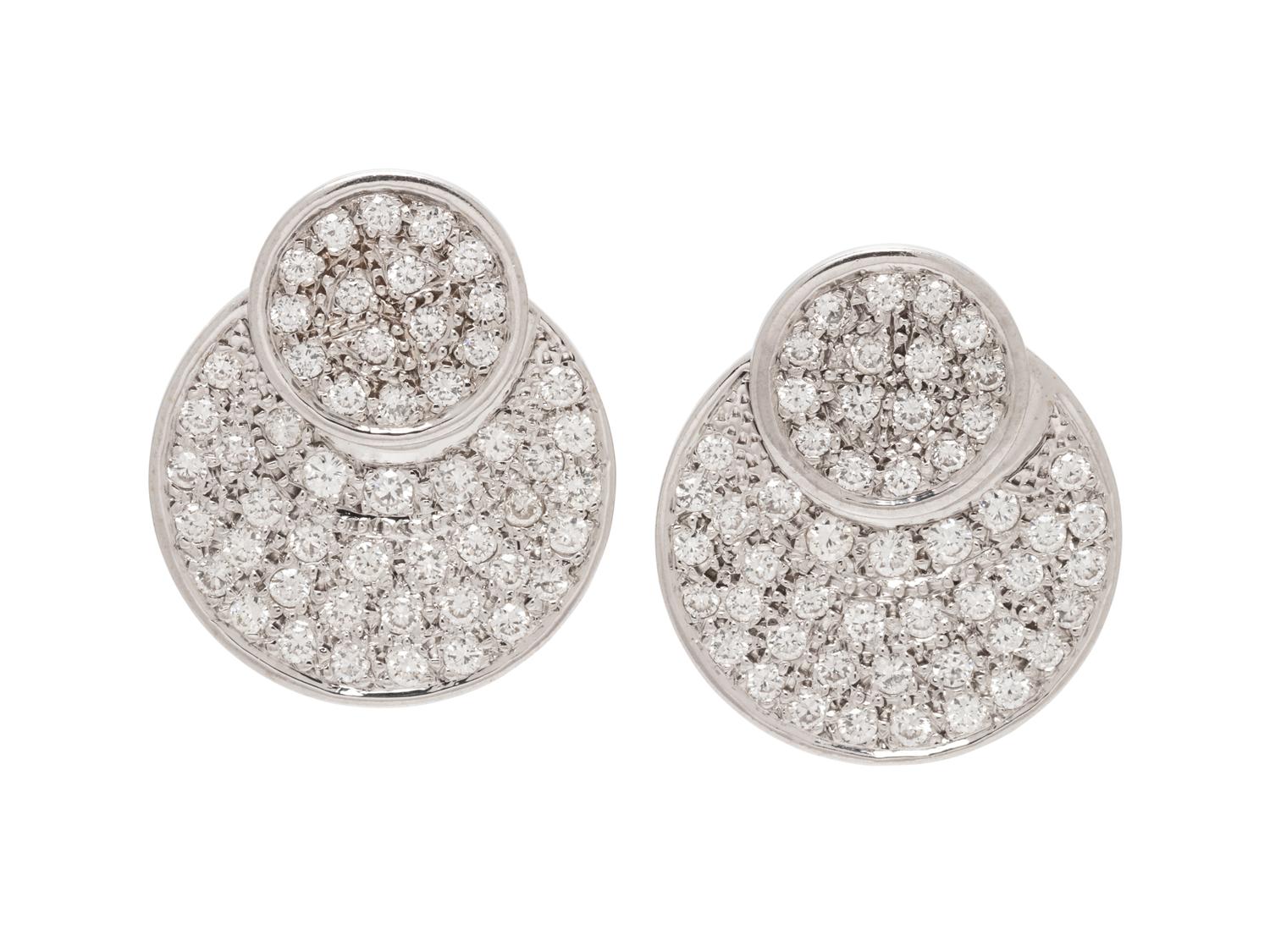 M&J SAVITT, DIAMOND EARRINGS AND ATTACHMENTS