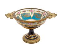 A Sevres Style Gilt Metal Mounted Porcelain Bowl Height 5 7/8 inches. — 19TH CENTURY