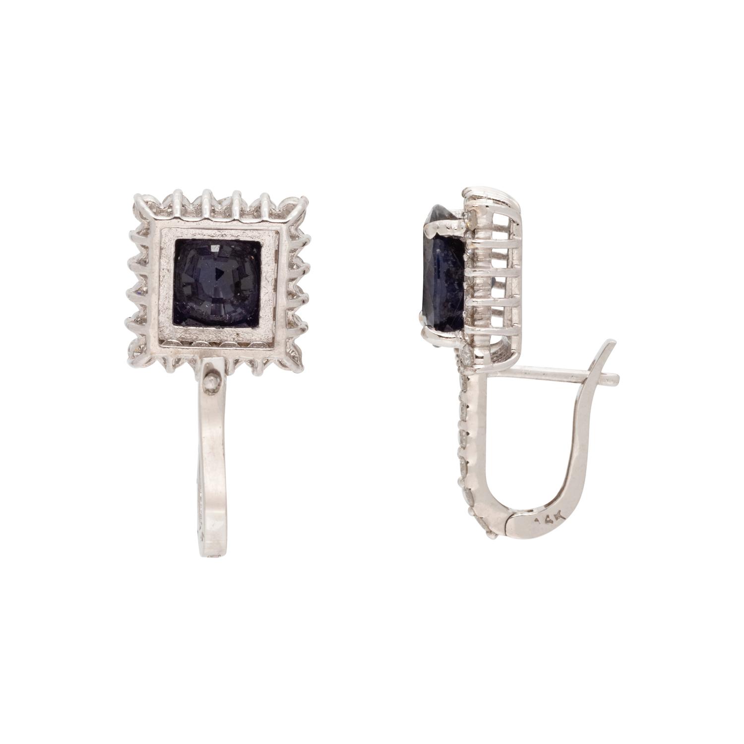 SAPPHIRE AND DIAMOND EARRINGS