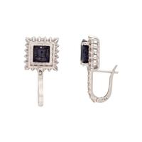 SAPPHIRE AND DIAMOND EARRINGS