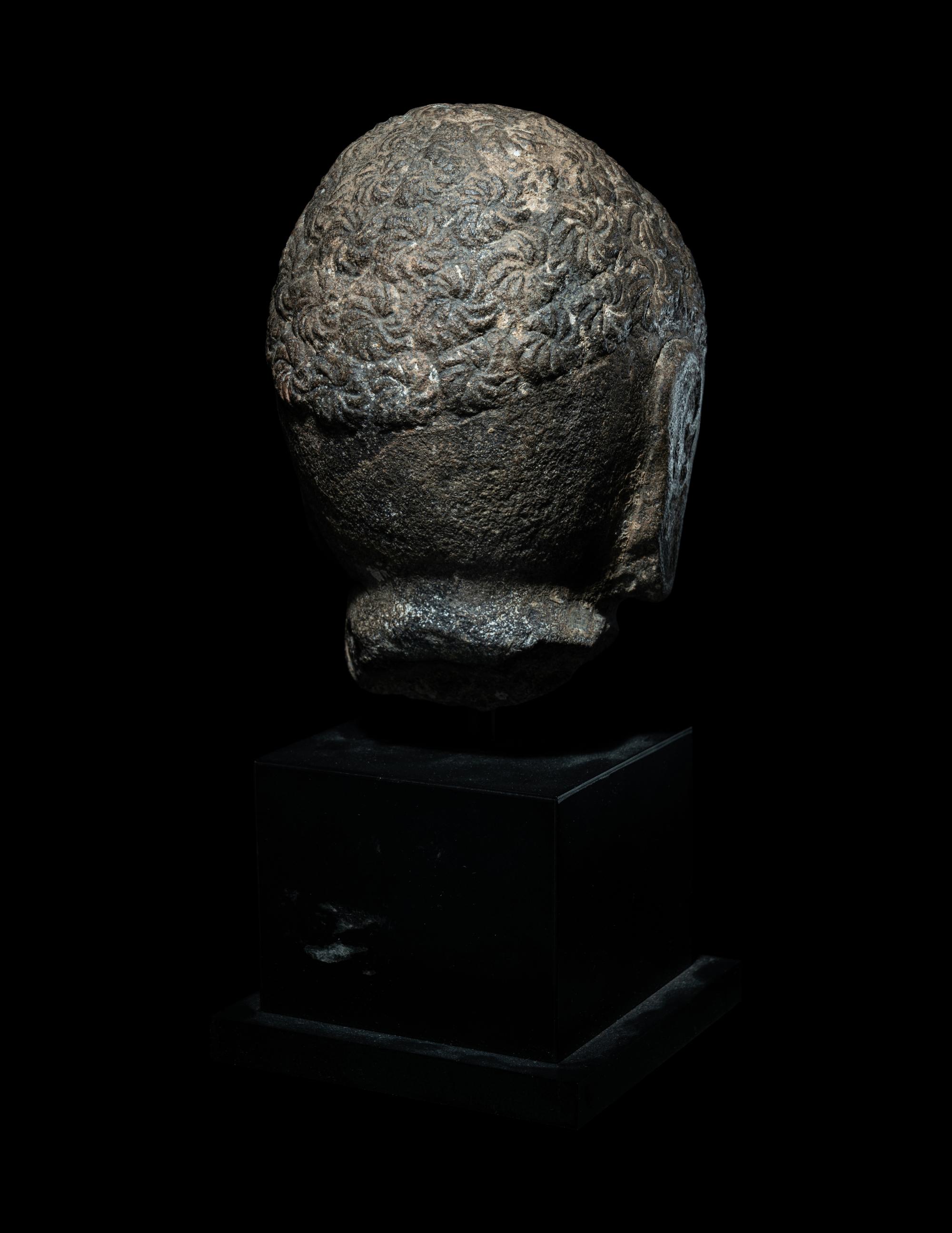 A Limestone Head of Buddha