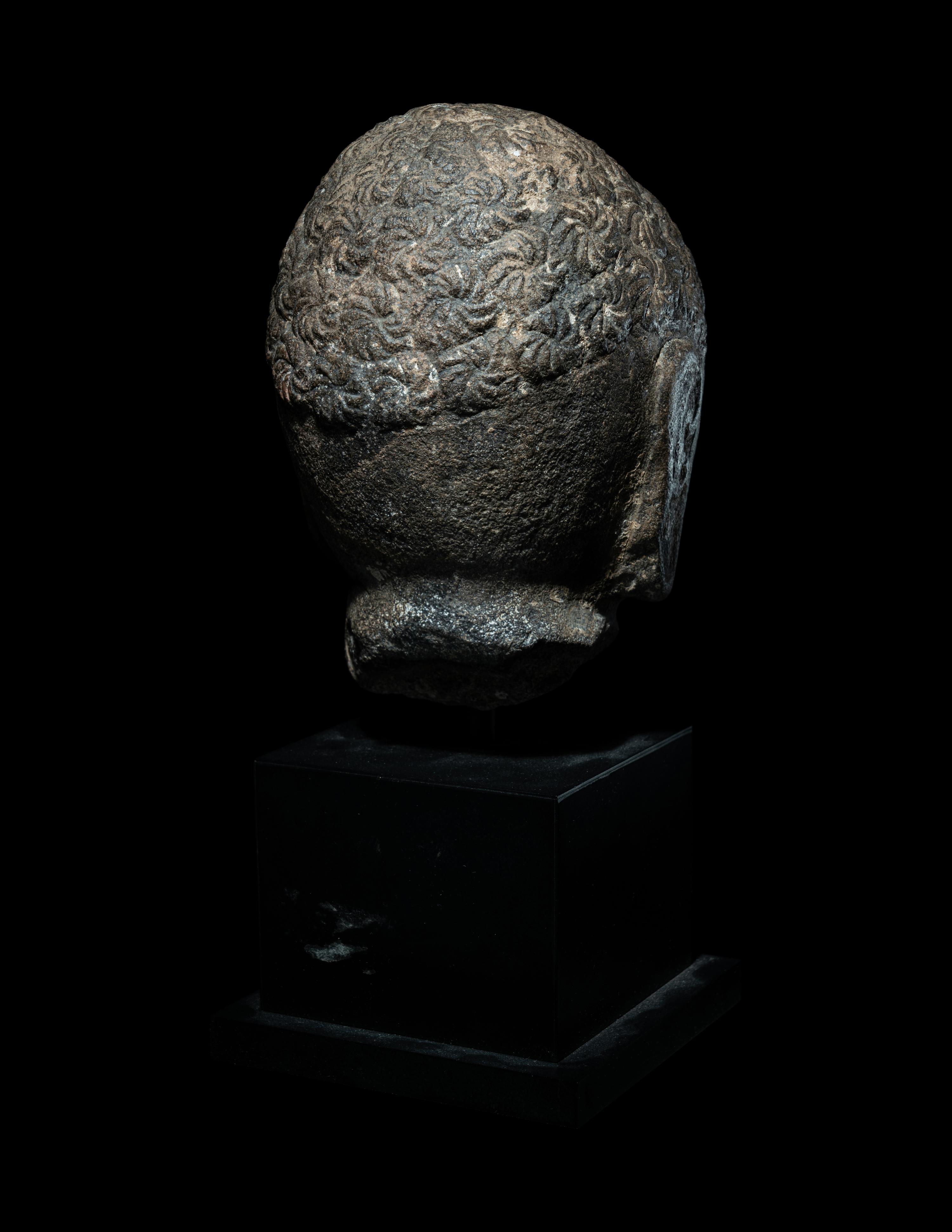 A Limestone Head of Buddha