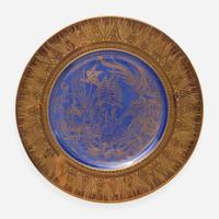 A Wedgwood Powder Blue Ground Plate UK, 1920s