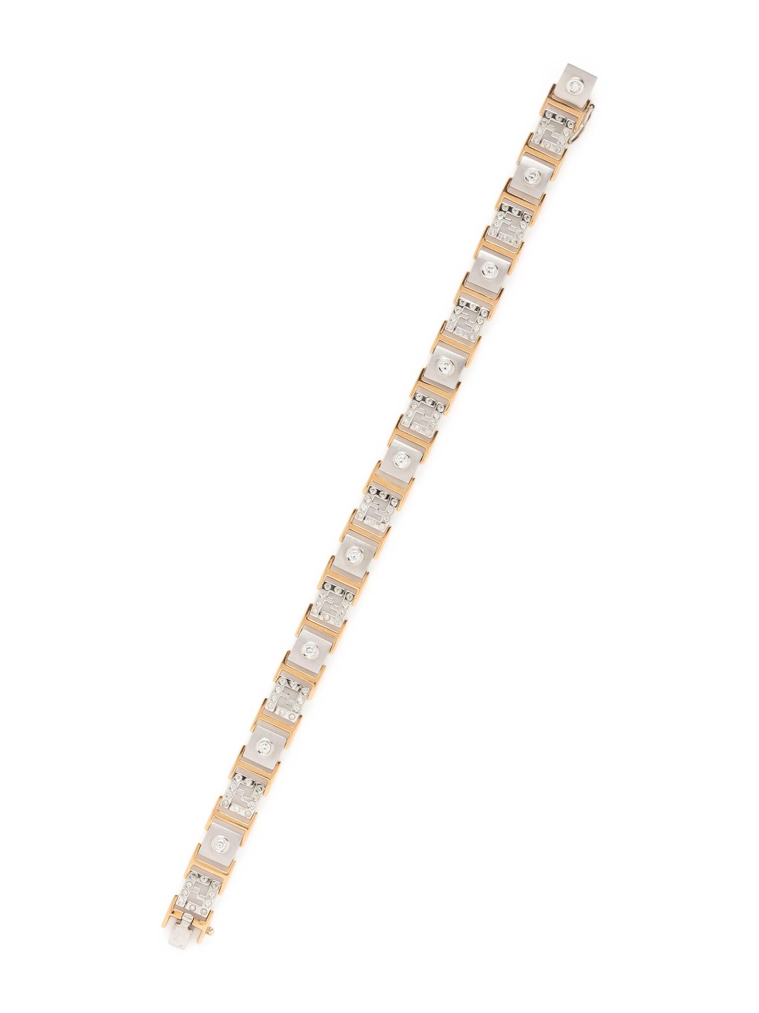 BICOLOR GOLD AND DIAMOND BRACELET