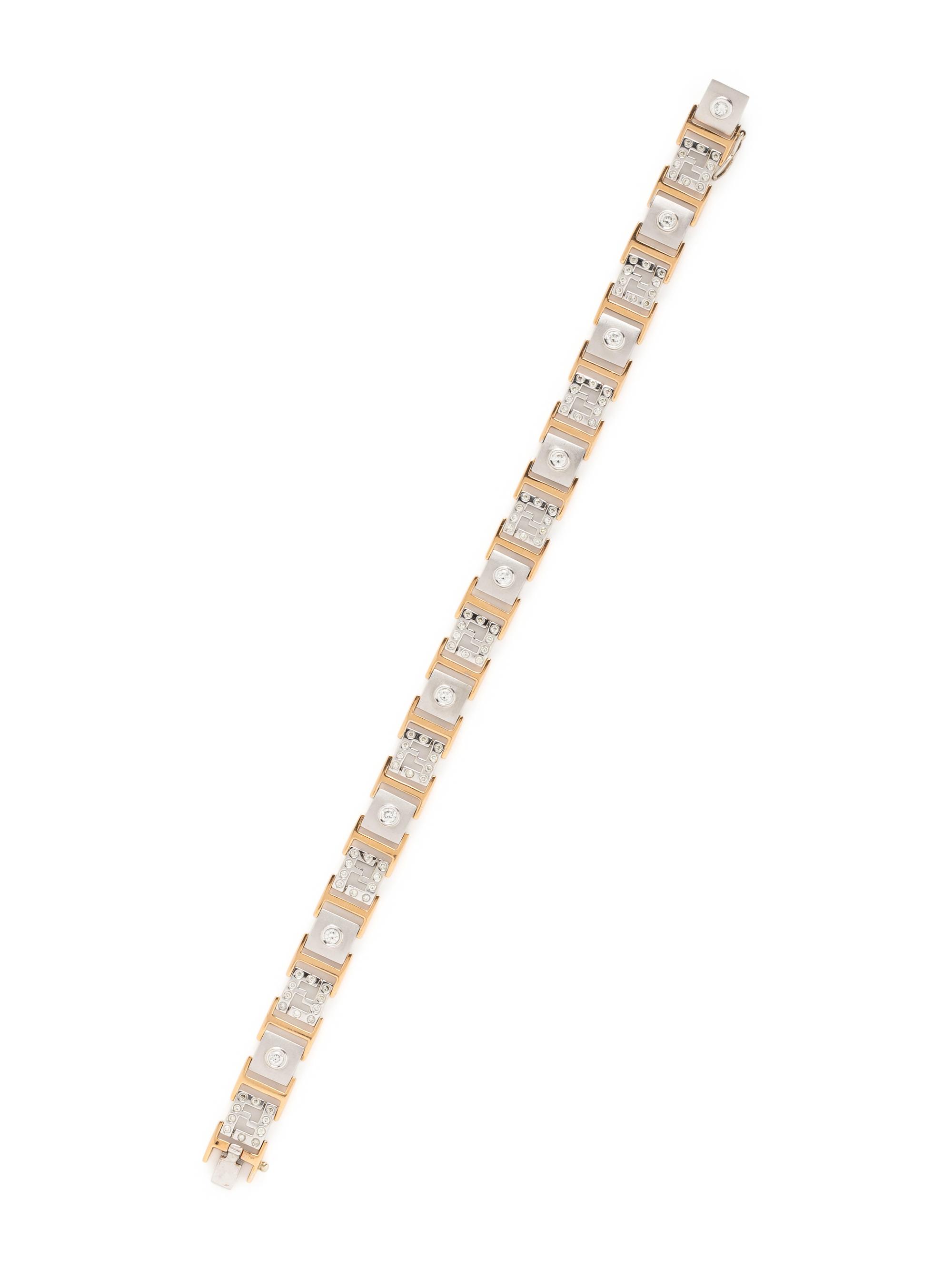 BICOLOR GOLD AND DIAMOND BRACELET