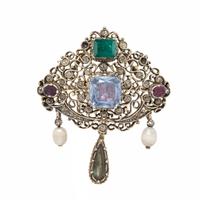 Multigem Pendant Brooch